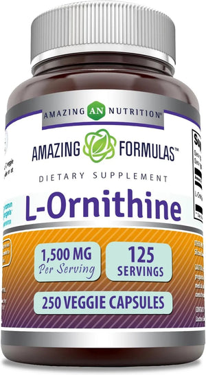 AMAZING FORMULAS - Amazing Formulas L-Ornithine 1500Mg. 250 Capsulas - The Red Vitamin MX - Suplementos Alimenticios - {{ shop.shopifyCountryName }}