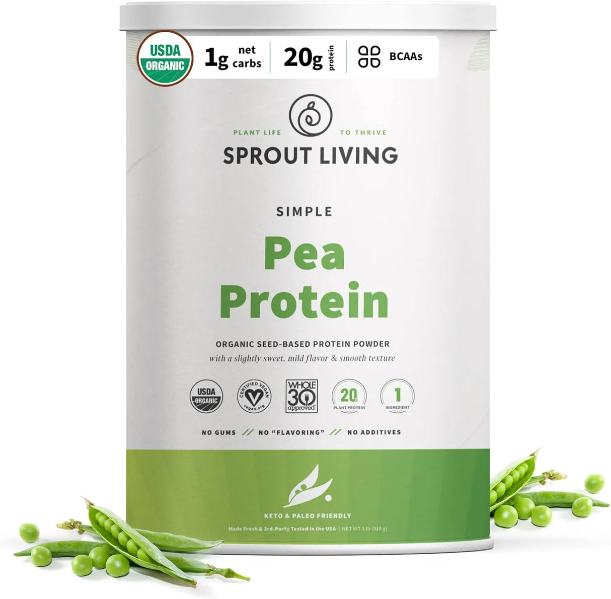SPROUT LIVING - Sprout Living Organic Pea Protein Powder 910Gr. - The Red Vitamin MX - Suplementos Alimenticios - {{ shop.shopifyCountryName }}