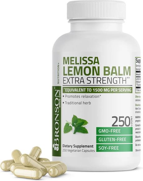 BRONSON - Bronson Melissa Lemon Balm Extra Strength 250 Capsulas - The Red Vitamin MX - Suplementos Alimenticios - {{ shop.shopifyCountryName }}