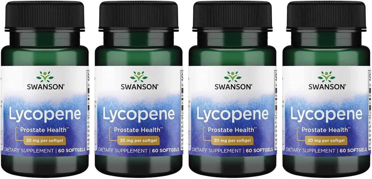 Swanson Lycopene 20Mg. 60 Capsulas Blandas 4 Pack