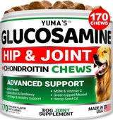 YUMA'S Glucosamine for Dogs Hip and Joint Supplement 170 Masticables