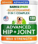 BARK&SPARK - Bark&Spark Senior Advanced Glucosamine Chondroitin for Dogs 120 Masticables - The Red Vitamin MX - Cuidado De Cadera Y Articulaciones Para Perros - {{ shop.shopifyCountryName }}