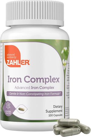 Zahler Iron Supplement with Vitamin C 100 Capsulas
