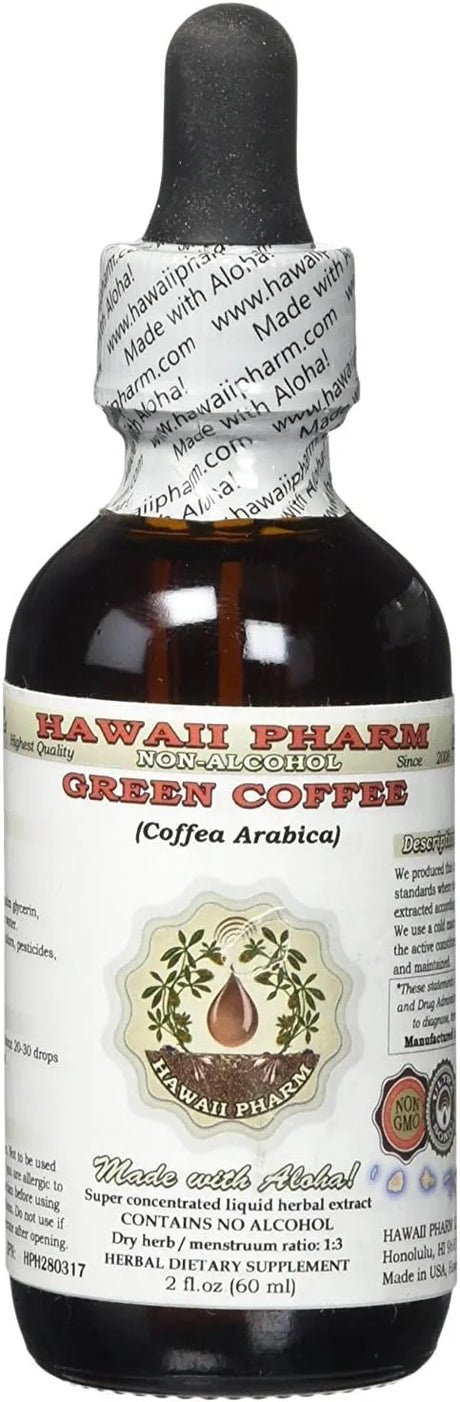 HAWAIIPHARM - Hawaii Pharm Green Coffee Alcohol-Free Liquid Extract 2 Fl.Oz. - The Red Vitamin MX - Suplementos Alimenticios - {{ shop.shopifyCountryName }}