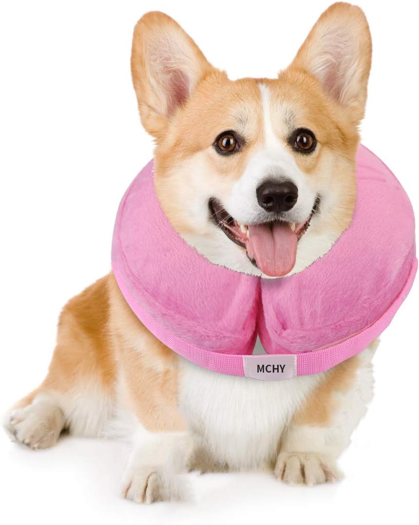 MCHY Adjustable Recovery Collar for Dogs MEDIUM PINK