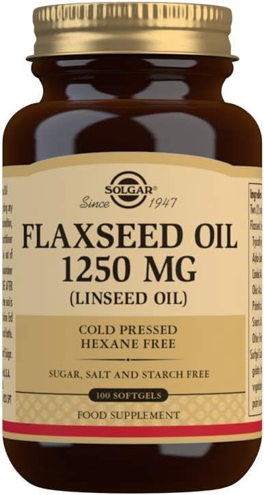 Solgar Flaxseed Oil 1250Mg. 100 Capsulas Blandas - The Red Vitamin MX - Suplementos Alimenticios - SOLGAR