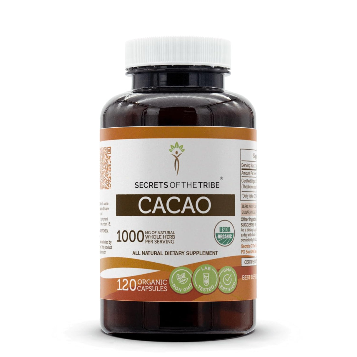 Secrets of the Tribe Cacao 1000Mg. 120 Capsulas