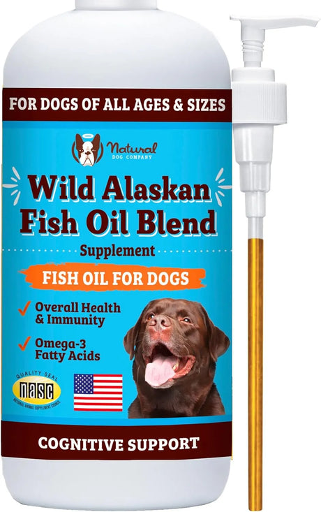 NATURAL DOG - Natural Dog Company Wild Alaskan Fish Oil for Dogs 16 Fl.Oz. - The Red Vitamin MX - Aceite De Pescado Para Perros - {{ shop.shopifyCountryName }}