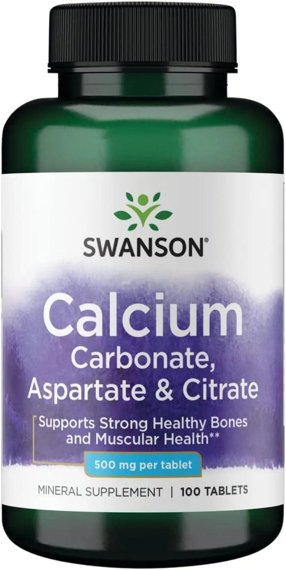 SWANSON - Swanson Calcium Carbonate Aspartate & Citrate 500Mg. 100 Tabletas - The Red Vitamin MX - Suplementos Alimenticios - {{ shop.shopifyCountryName }}