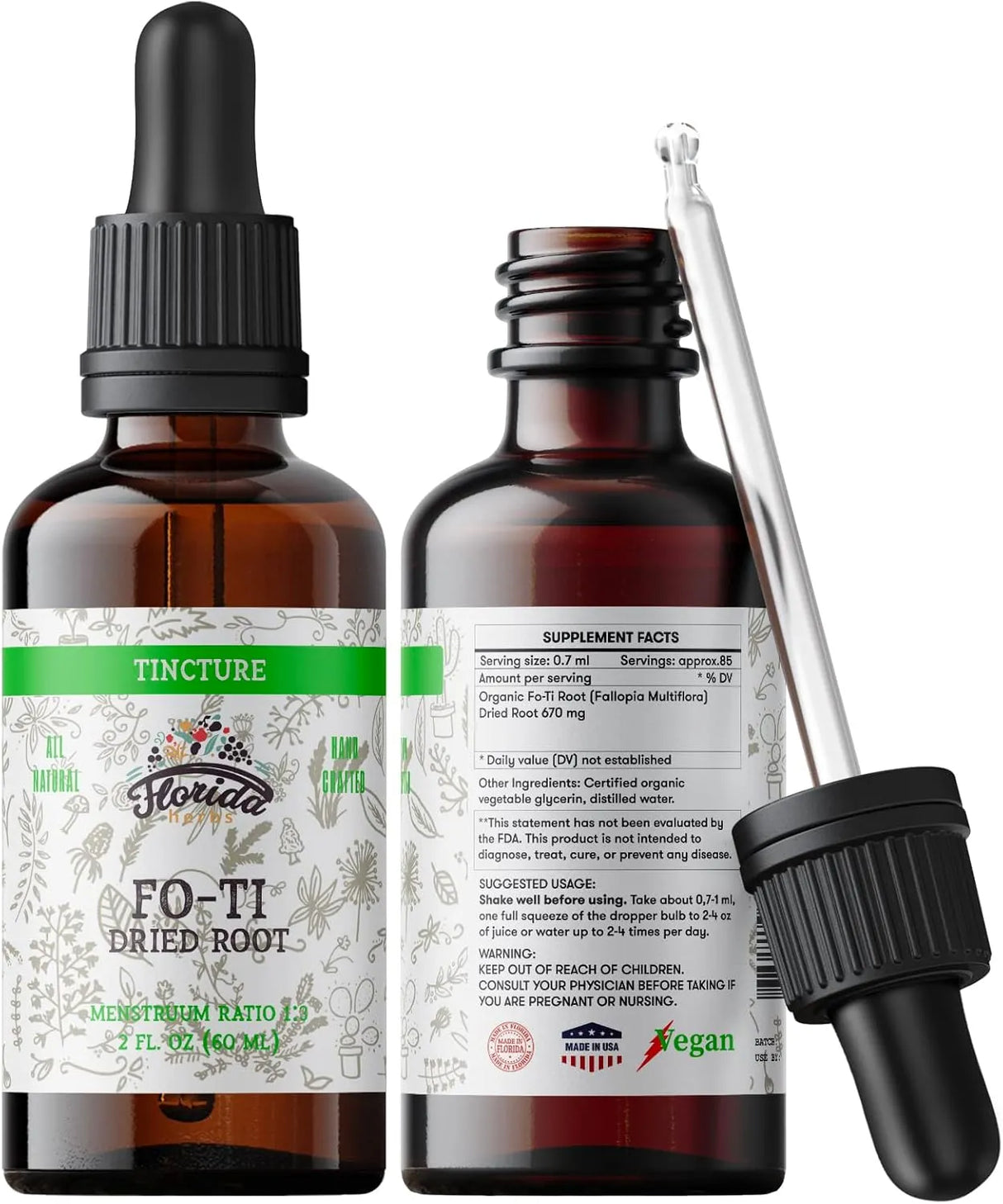 FLORIDA HERBS - Florida Herbs Fo-Ti Root Tincture 2 Fl.Oz. - The Red Vitamin MX - Suplementos Alimenticios - {{ shop.shopifyCountryName }}