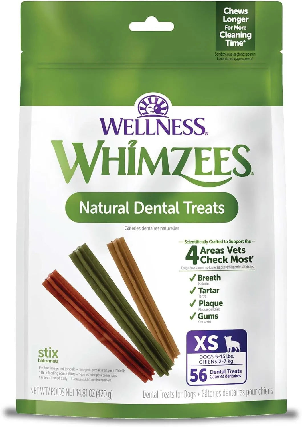 WELLNESS WHIMZEES - Wellness WHIMZEES Stix Dog Dental Treats Extra Small Size Stick 56 Piezas - The Red Vitamin MX - Cuidado Dental Para Perros - {{ shop.shopifyCountryName }}