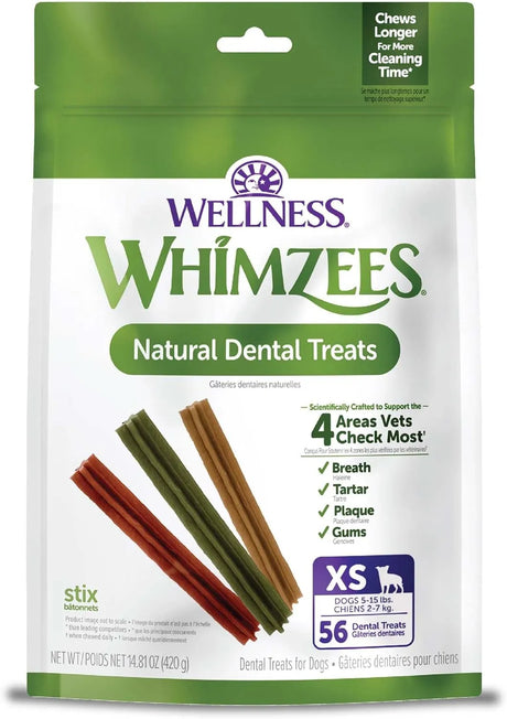 WELLNESS WHIMZEES - Wellness WHIMZEES Stix Dog Dental Treats Extra Small Size Stick 56 Piezas - The Red Vitamin MX - Cuidado Dental Para Perros - {{ shop.shopifyCountryName }}