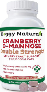 DOGGY NATURALS - Doggy Naturals Cranberry D-Mannose for Dogs and Cats Urinary Tract 60 Tabletas Masticables - The Red Vitamin MX - Salud De Tracto Urinario Para Perros - {{ shop.shopifyCountryName }}