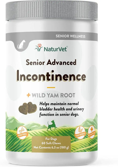 NATURVET - NaturVet Senior Advanced Incontinence Dog Supplement 60 Masticables - The Red Vitamin MX - Salud De Tracto Urinario Para Perros - {{ shop.shopifyCountryName }}