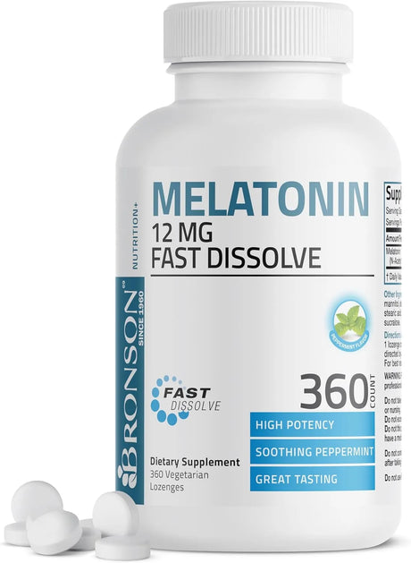 BRONSON - Bronson Melatonin 12Mg. Fast Dissolve 360 Tabletas - The Red Vitamin MX - Suplementos Alimenticios - {{ shop.shopifyCountryName }}