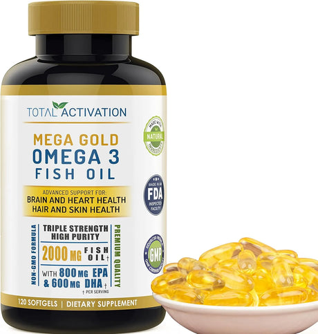 TOTAL ACTIVATION - Total Activation Omega 3 Burpless Max Strength Fish Oil 2000Mg. 120 Capsulas Blandas - The Red Vitamin MX - Suplementos Alimenticios - {{ shop.shopifyCountryName }}