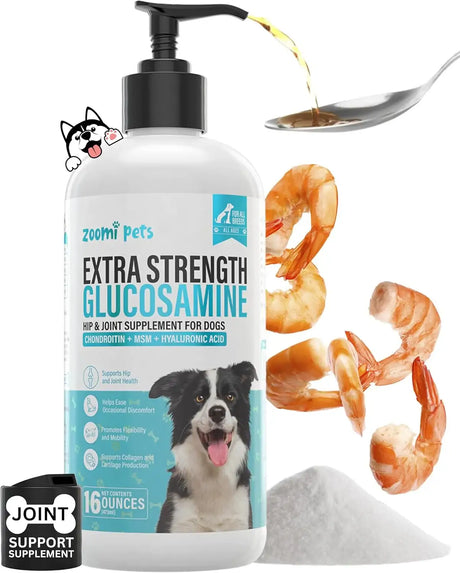 ZOOMI PETS - Zoomi Pets Liquid Glucosamine for Dogs 16 Fl.Oz. - The Red Vitamin MX - Cuidado De Cadera Y Articulaciones Para Perros - {{ shop.shopifyCountryName }}