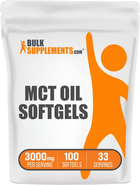 BULKSUPPLEMENTS MCT Oil 3000Mg. 100 Capsulas Blandas - The Red Vitamin MX - Suplementos Alimenticios - BULK SUPPLEMENTS