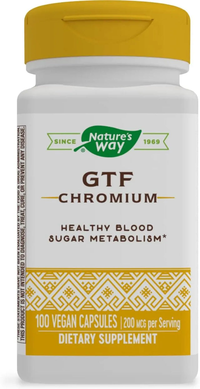 NATURE'S WAY - Nature's Way GTF Chromium 200mcg 100 Capsulas - The Red Vitamin MX - Suplementos Alimenticios - {{ shop.shopifyCountryName }}