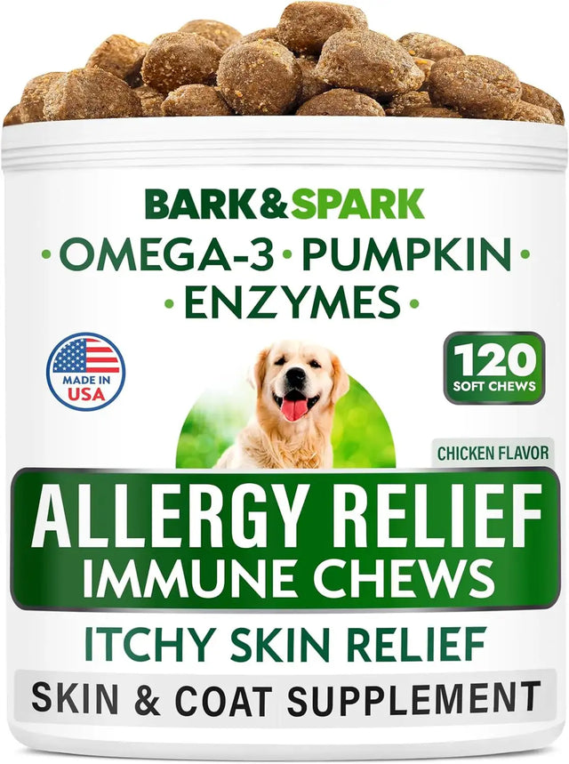 BARK&SPARK - BARK&SPARK Dog Allergy Relief Chews Chicken 120 Masticables - The Red Vitamin MX - Remedios Para La Picazón De Perros - {{ shop.shopifyCountryName }}