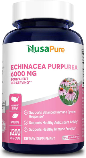 NusaPure Echinacea Extract 6000Mg. 200 Capsulas