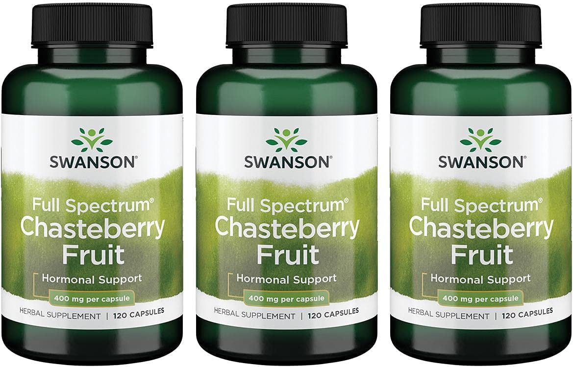 Swanson Chasteberry Fruit 400Mg. 120 Capsulas 3 Pack