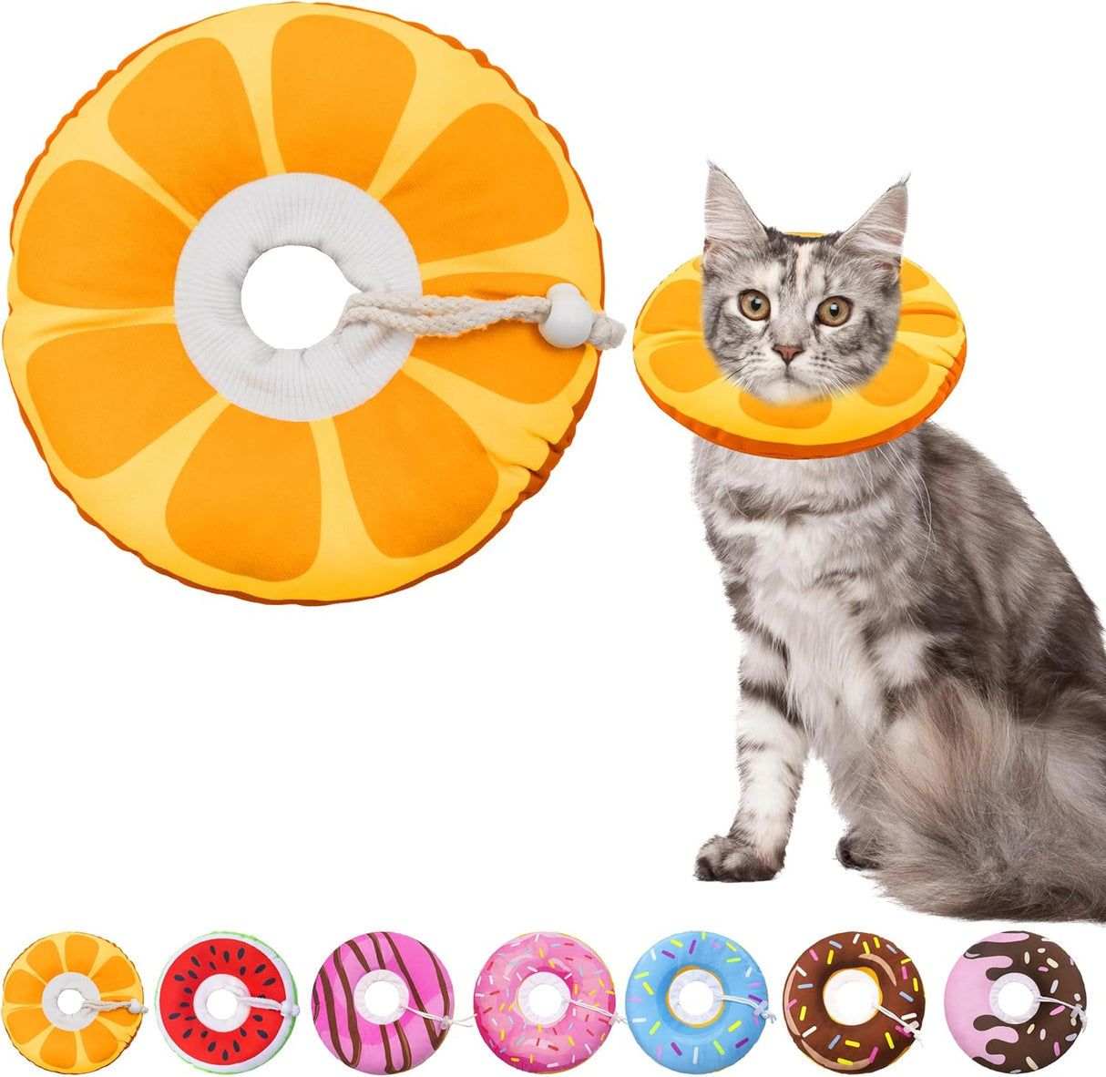 Seyezo Cat Cone Collar Soft Orange Medium
