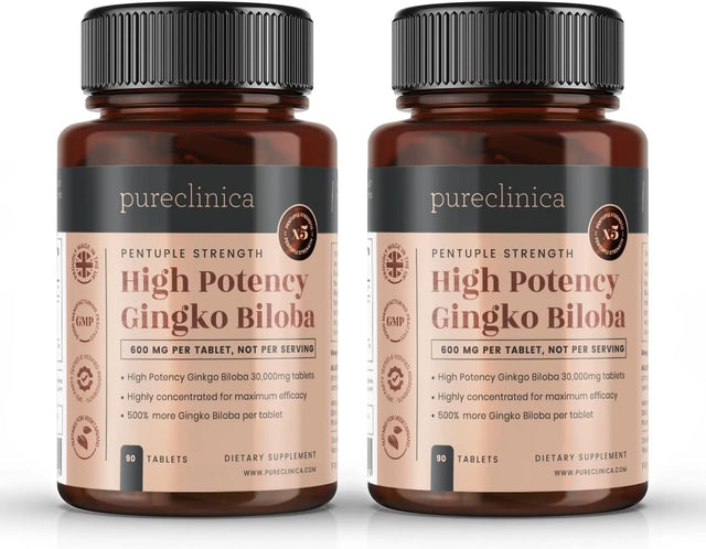 PURECLINICA - Pureclinica High Potency Ginkgo Biloba 90 Tabletas 2 Pack - The Red Vitamin MX - Suplementos Alimenticios - {{ shop.shopifyCountryName }}