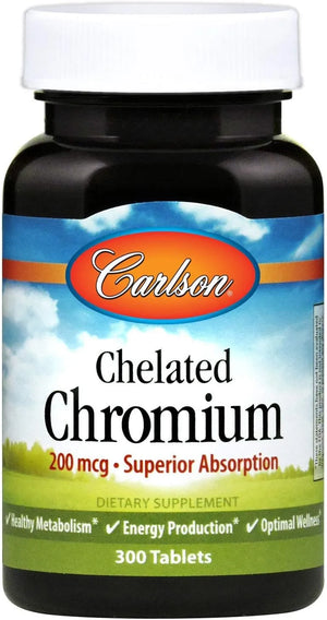 CARLSON - Carlson Chelated Chromium 200mcg 300 Tabletas - The Red Vitamin MX - Suplementos Alimenticios - {{ shop.shopifyCountryName }}