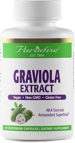 Paradise Herbs Graviola Leaf Extract 60 Capsulas