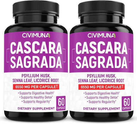 CIVIMUNA - CIVIMUNA Cascara Sagrada Bark 6550Mg. 60 Capsulas 2 Pack - The Red Vitamin MX - Suplementos Alimenticios - {{ shop.shopifyCountryName }}