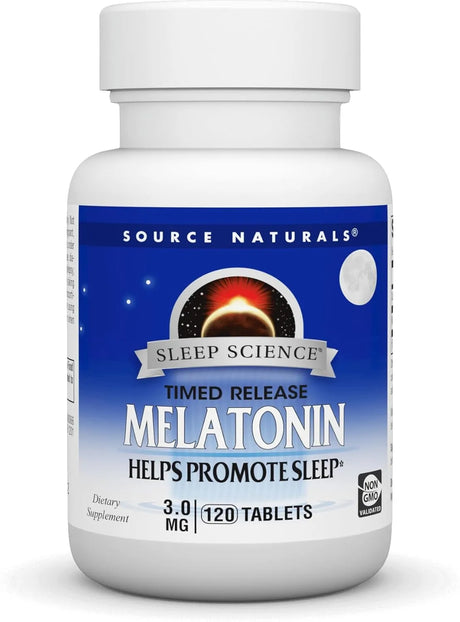 SOURCE NATURALS - Source Naturals Time Released Melatonin 3Mg. 120 Tabletas - The Red Vitamin MX - Suplementos Alimenticios - {{ shop.shopifyCountryName }}