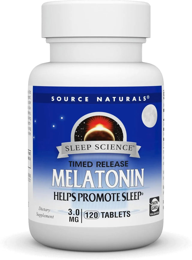 SOURCE NATURALS - Source Naturals Time Released Melatonin 3Mg. 120 Tabletas - The Red Vitamin MX - Suplementos Alimenticios - {{ shop.shopifyCountryName }}