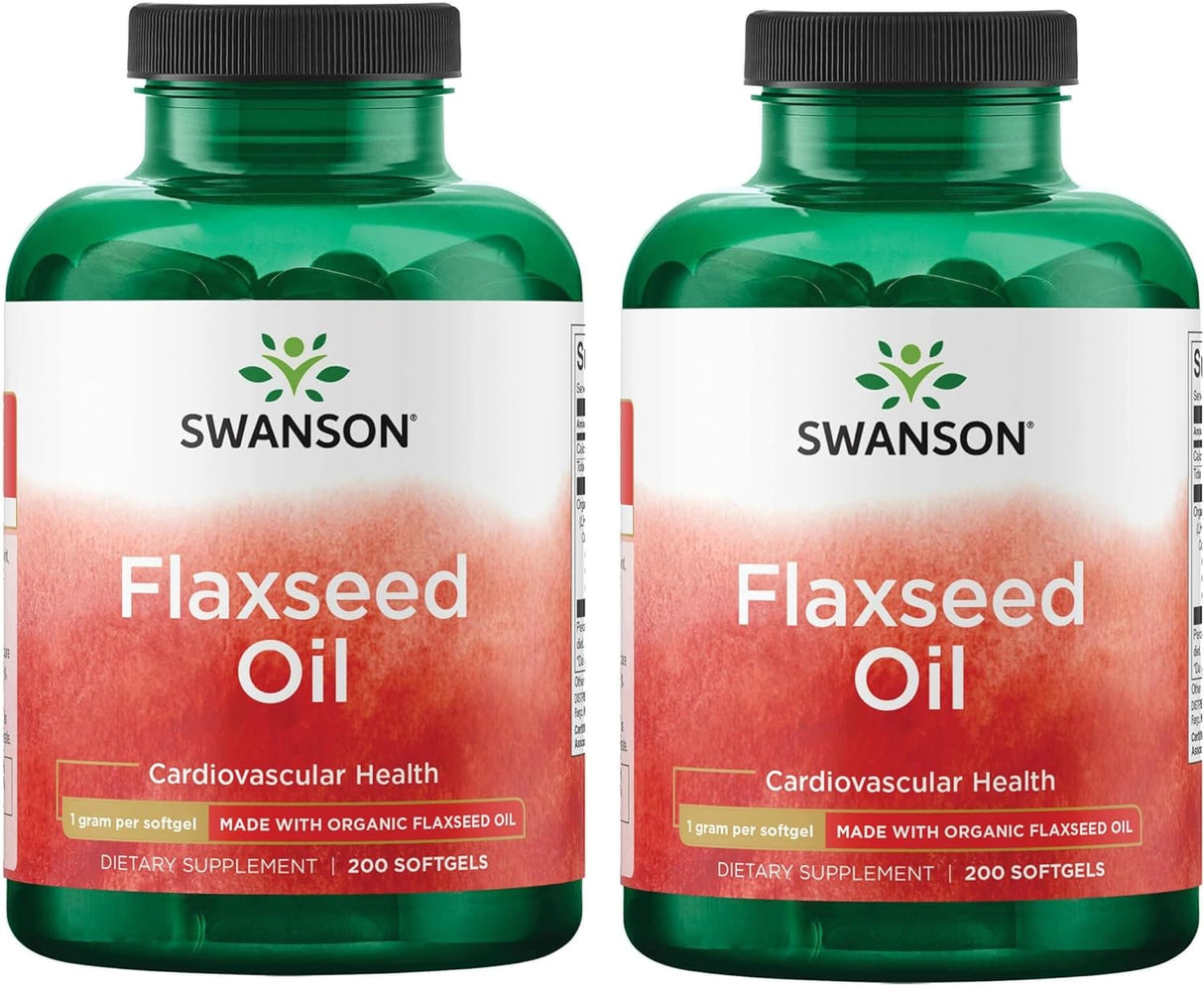 Swanson Flaxseed Oil 1000Mg. 400 Capsulas Blandas - The Red Vitamin MX - Suplementos Alimenticios - SWANSON