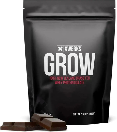 XWERKS - Xwerks Grow 100% New Zealand Grass-Fed Whey Protein Chocolate 28.8 Oz. - The Red Vitamin MX - Suplementos Alimenticios - {{ shop.shopifyCountryName }}
