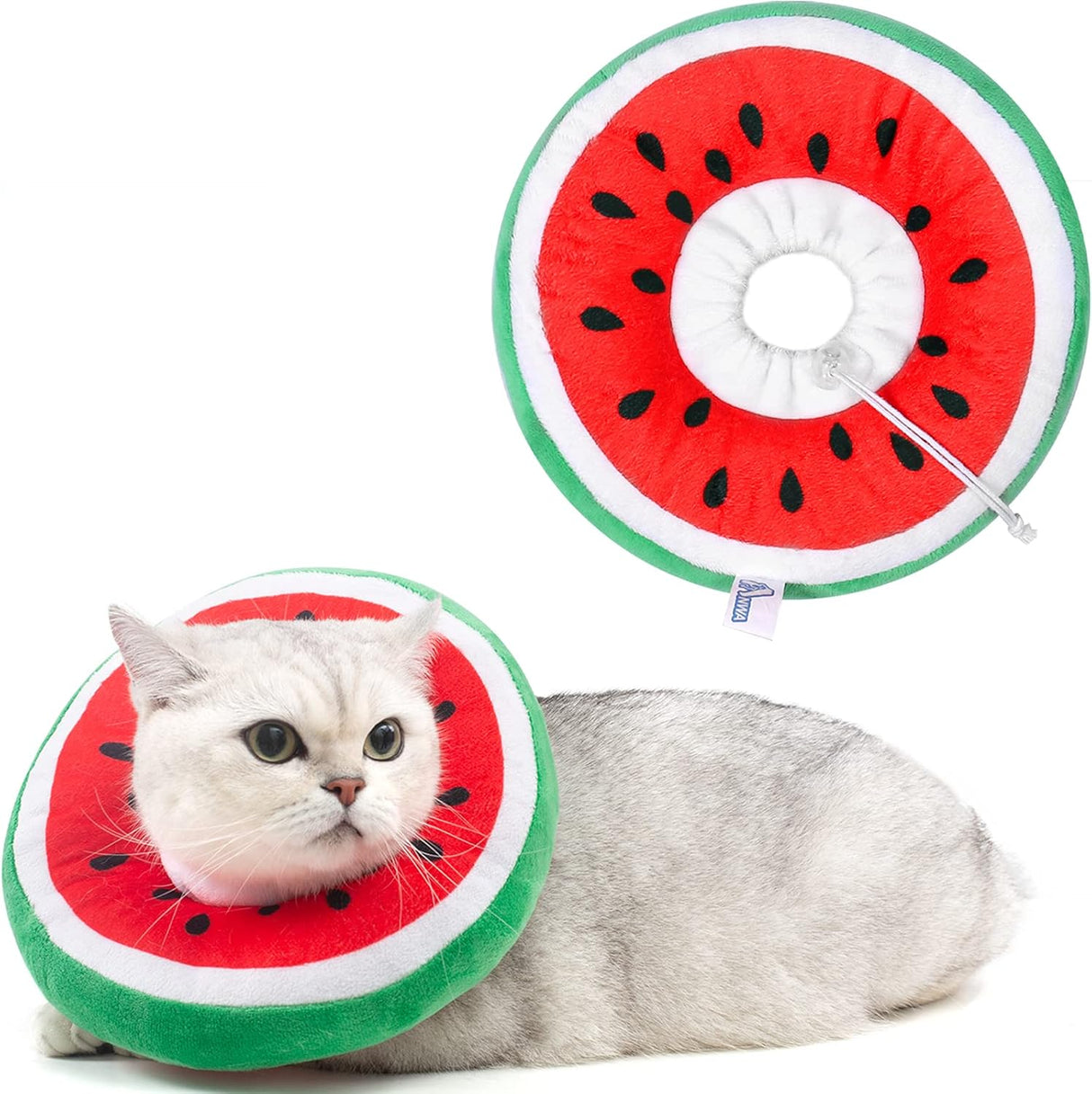 ANWA Adjustable Cat Cone Collar Soft Watermelon Small