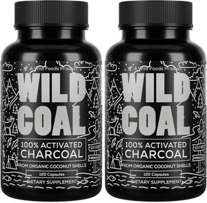 Wild Foods Activated Charcoal 120 Capsulas 2 Pack