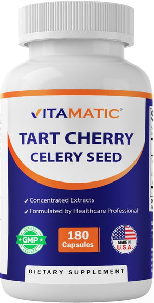 Vitamatic Tart Cherry with Celery Seed 180 Capsulas