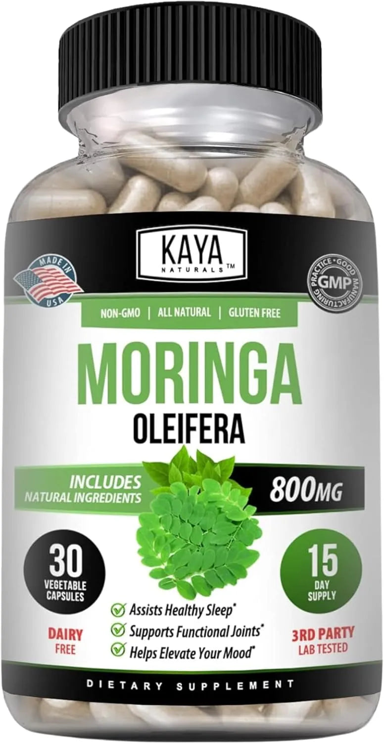 KAYA NATURALS - Kaya Naturals Moringa Leaf Extract 800Mg. 30 Capsulas - The Red Vitamin MX - Suplementos Alimenticios - {{ shop.shopifyCountryName }}