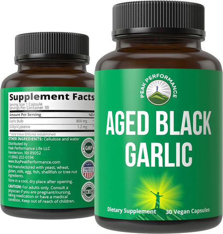 PEAK PERFORMANCE - Peak Performance Aged Black Garlic 30 Capsulas - The Red Vitamin MX - Suplementos Alimenticios - {{ shop.shopifyCountryName }}