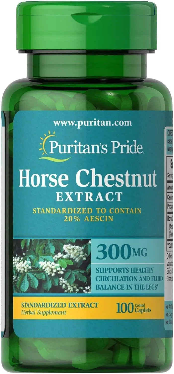 PURITAN'S PRIDE - Puritan's Pride Horse Chestnut 300Mg. 100 Tabletas - The Red Vitamin MX - Suplementos Alimenticios - {{ shop.shopifyCountryName }}