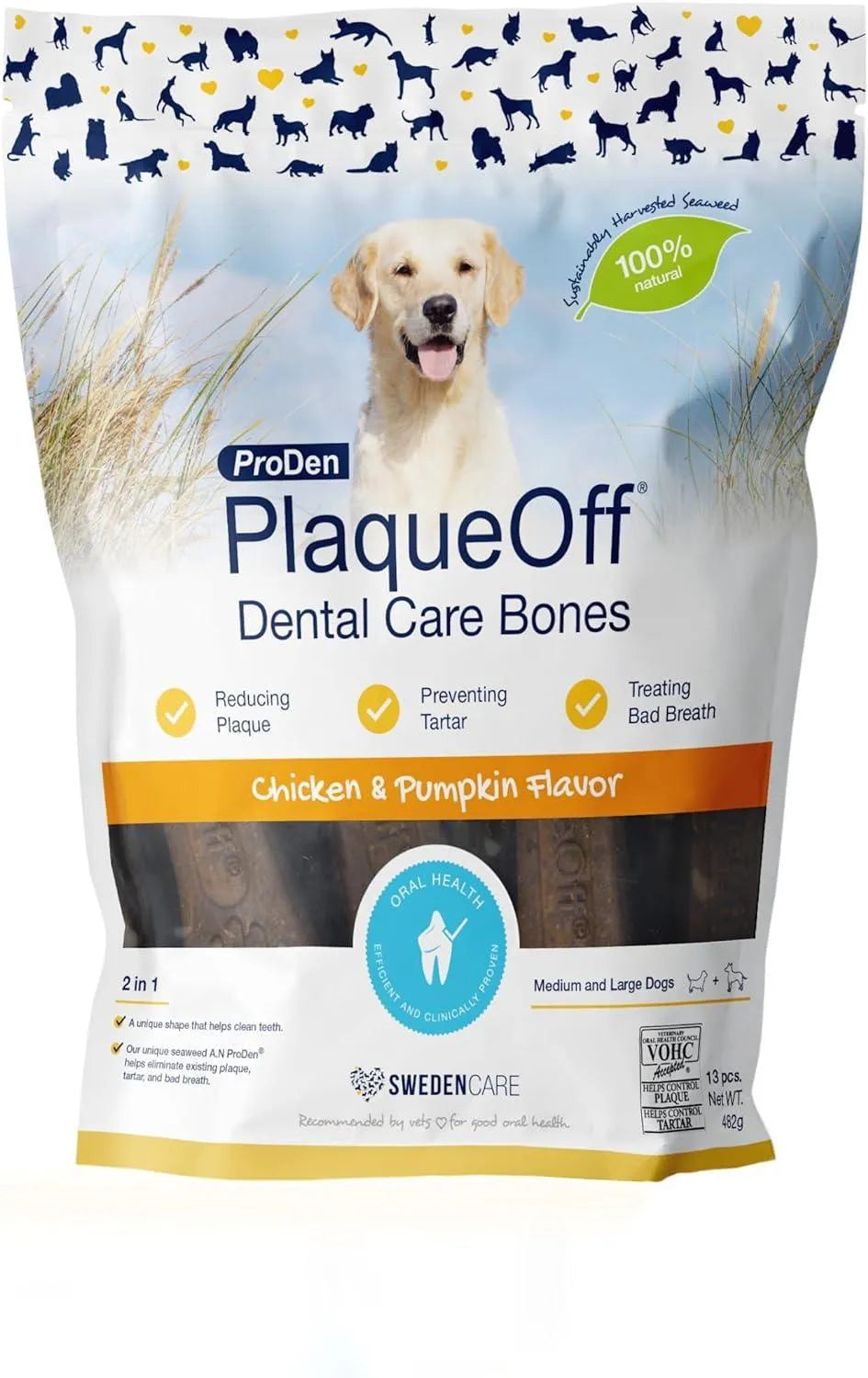 PRODEN - ProDen PlaqueOff Dental Bones Chicken & Pumpkin 13 Piezas - The Red Vitamin MX - Cuidado Dental Para Perros - {{ shop.shopifyCountryName }}