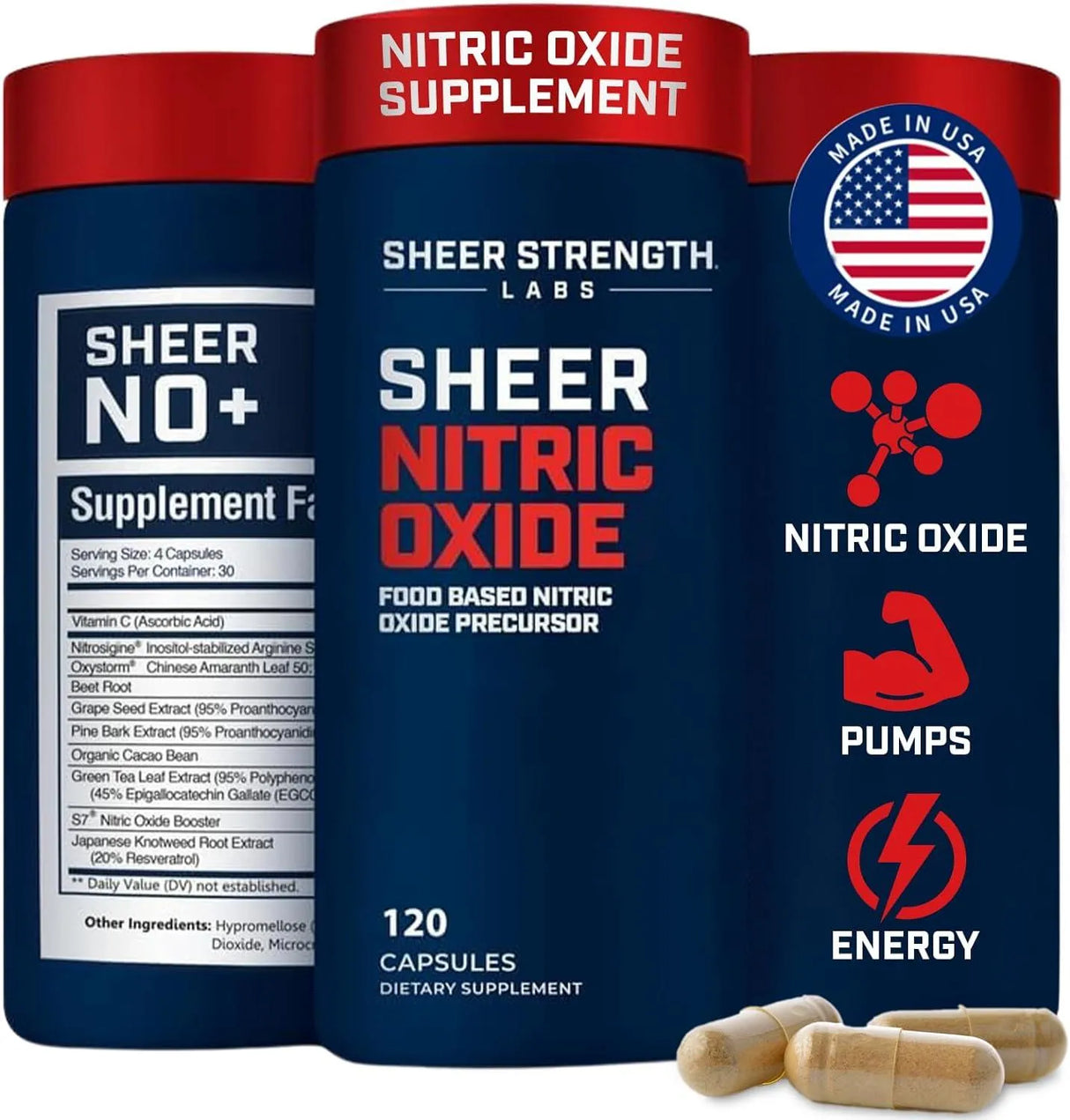 SHEER STRENGTH LABS - Sheer Strength Labs Nitric Oxide Booster for Men 120 Capsulas - The Red Vitamin MX - Suplementos Alimenticios - {{ shop.shopifyCountryName }}