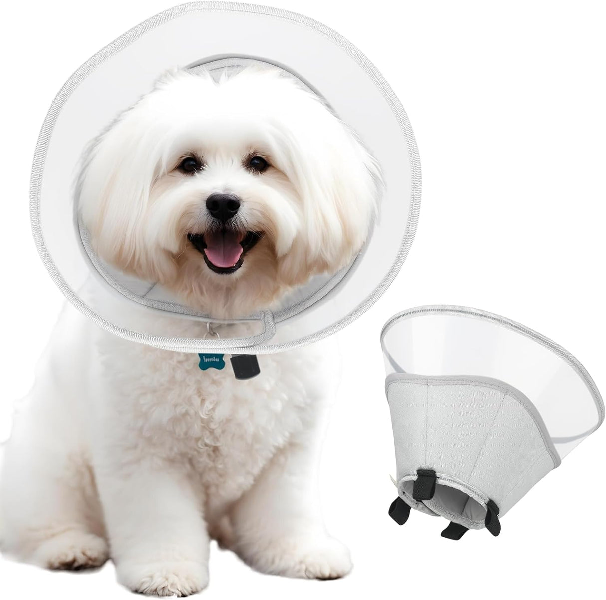 RUNEAP Soft Elizabethan Dog Cone Collar M
