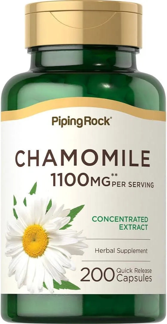 PIPING ROCK - Piping Rock Chamomile Capsules 1100Mg. 200 Capsulas - The Red Vitamin MX - Suplementos Alimenticios - {{ shop.shopifyCountryName }}