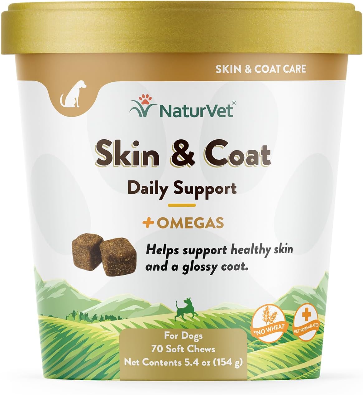 NaturVet Skin and Coat Plus Omegas 70 Masticables