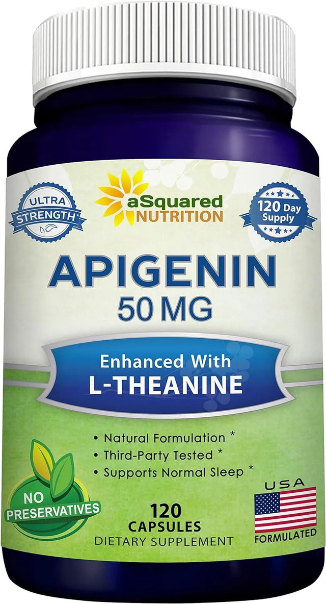 ASQUARED NUTRITION - aSquared Nutrition Apigenin 50Mg. & L-Theanine 200Mg. 120 Capsulas - The Red Vitamin MX - Suplementos Alimenticios - {{ shop.shopifyCountryName }}