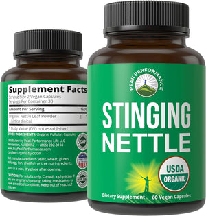 PEAK PERFORMANCE - Peak Performance USDA Organic Stinging Nettle 60 Capsulas - The Red Vitamin MX - Suplementos Alimenticios - {{ shop.shopifyCountryName }}