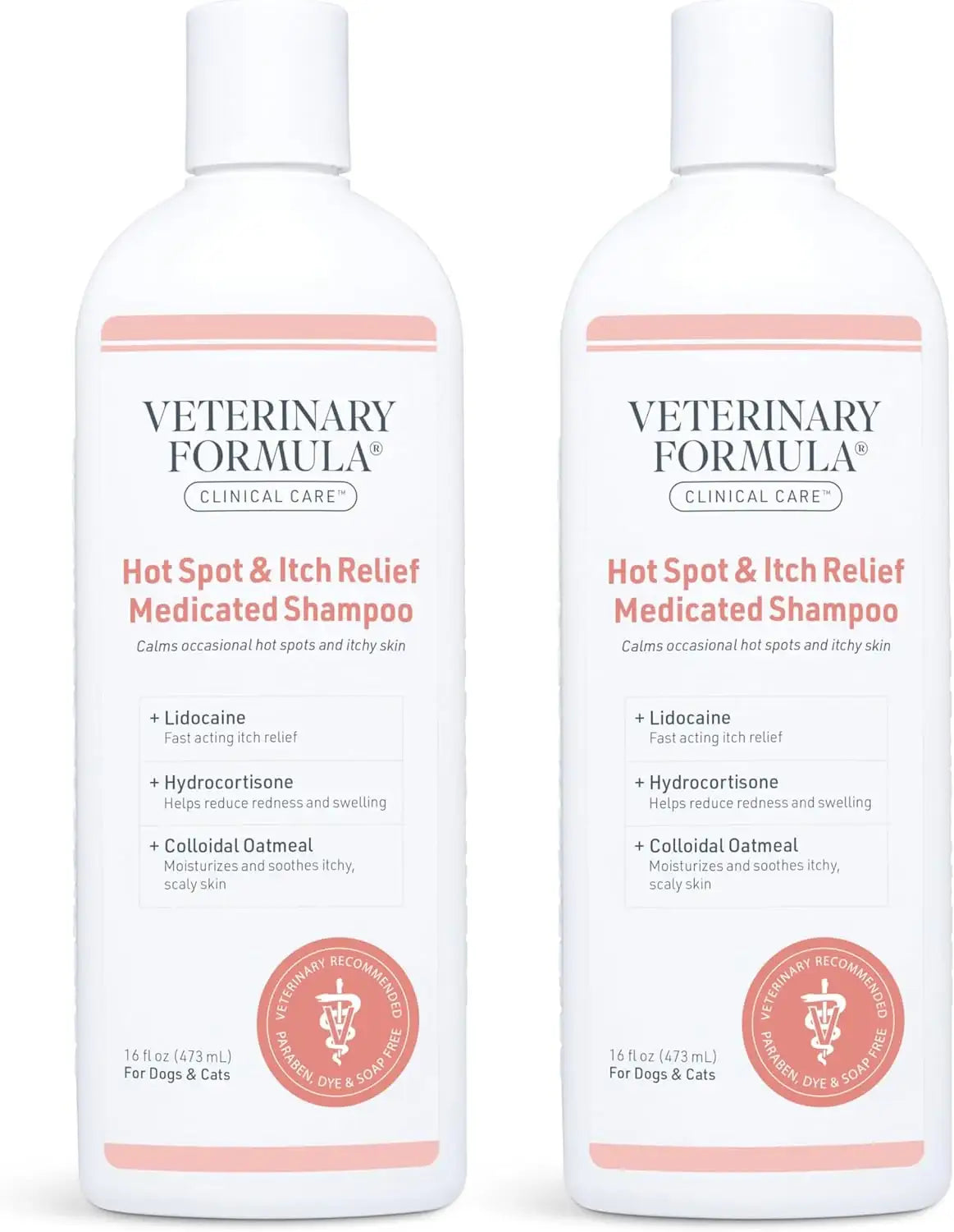 VETERINARY FORMULA - Veterinary Formula Clinical Care Hot Spot & Itch Relief Medicated Shampoo for Dogs and Cats 16 Fl.Oz. 2 Pack - The Red Vitamin MX - Remedios Para La Picazón De Perros - {{ shop.shopifyCountryName }}