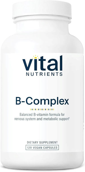 VITAL NUTRIENTS - Vital Nutrients Vitamin B-Complex 120 Capsulas - The Red Vitamin MX - Suplementos Alimenticios - {{ shop.shopifyCountryName }}